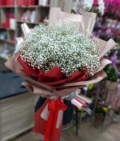 Букет цветов из: Гипсофила в Октябрьском Республики Северная Осетия-Алания
