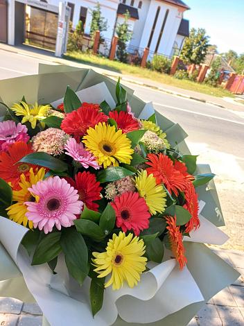 Букет цветов из: Герберы в Октябрьском Республики Северная Осетия-Алания